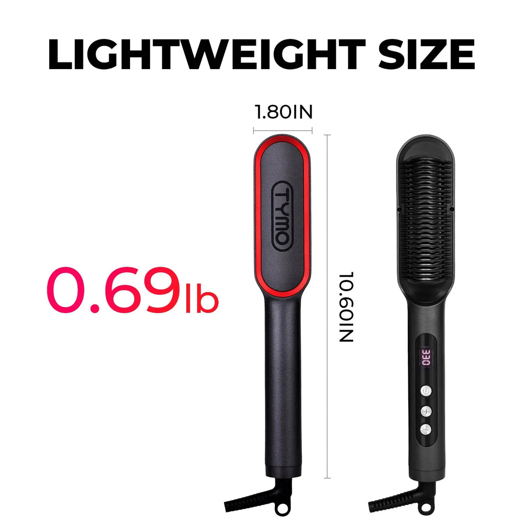 Compact and lightweight TYMO RING PLUS  hair straightener specifications, weight 0.69 lb and height 1.80 inches.